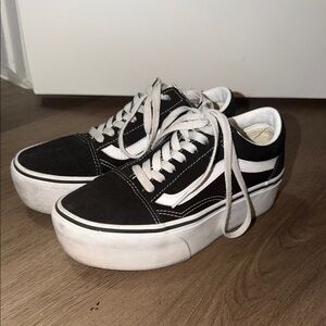 Vans Old Skool Platform Sneakers - Black/White